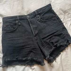Free People Makai Cutoff Black Shorts - Size 29